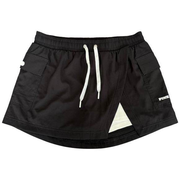 PINK Victoria's Secret Pants - PINK Victoria's Secret NWT Black Cargo Athletic‎ Skort  White Shorts Size Medium